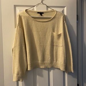 Forever 21 Cropped Knit Sweater - L